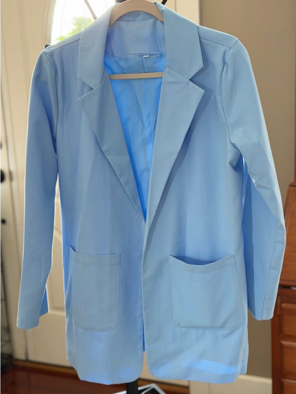 Light Blue Women's Blazer Jacket